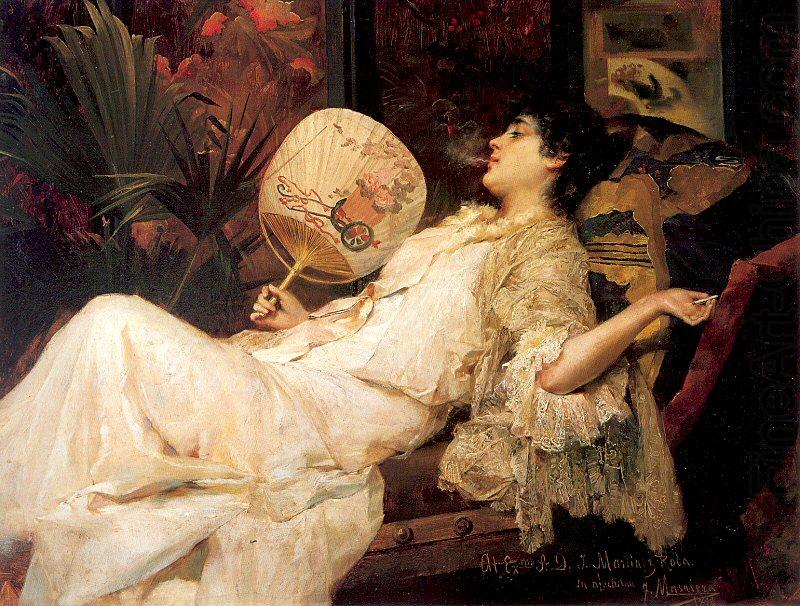 Manovens, Francisco Masriera Young Woman Resting china oil painting image